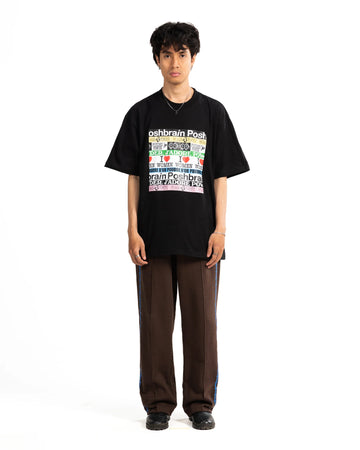 POSHBRAIN TEXTING TEE - BLACK